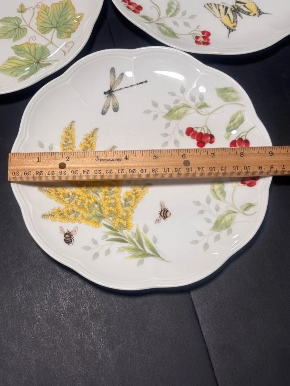 Lenox Butterfly Meadow Salad Accent Plates Set Of 3 Louise Le Luyer Design